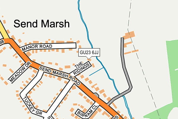 GU23 6JJ map - OS OpenMap – Local (Ordnance Survey)