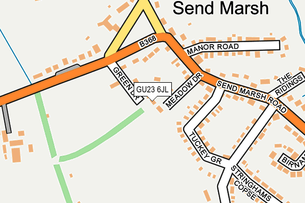 GU23 6JL map - OS OpenMap – Local (Ordnance Survey)