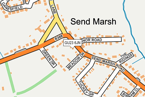 GU23 6JN map - OS OpenMap – Local (Ordnance Survey)