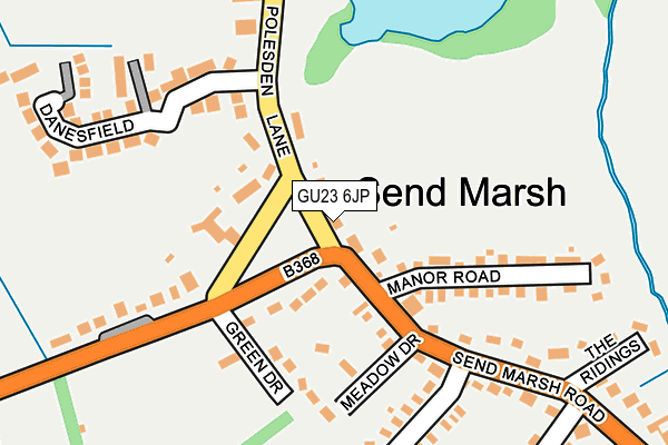 GU23 6JP map - OS OpenMap – Local (Ordnance Survey)