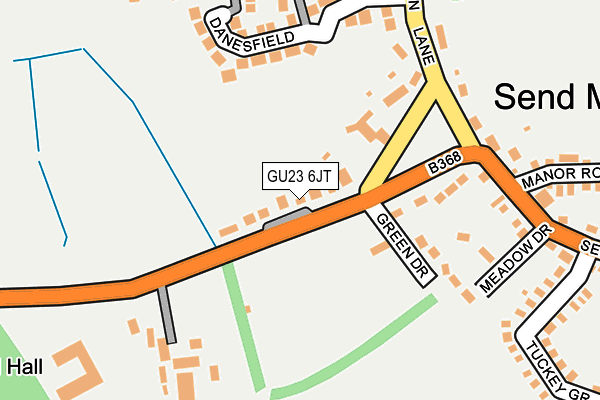GU23 6JT map - OS OpenMap – Local (Ordnance Survey)