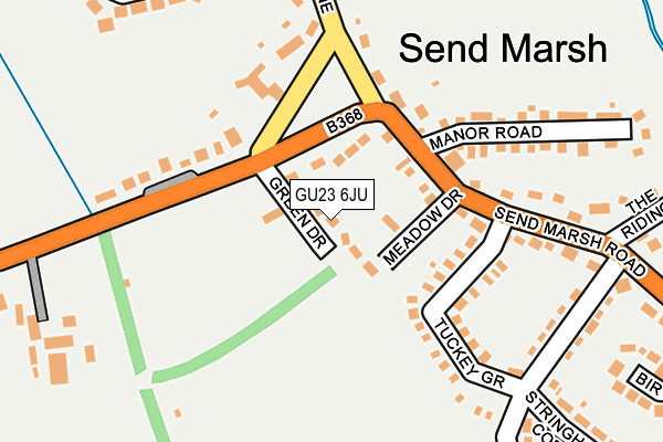 GU23 6JU map - OS OpenMap – Local (Ordnance Survey)