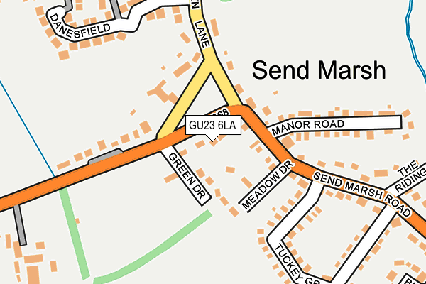 GU23 6LA map - OS OpenMap – Local (Ordnance Survey)