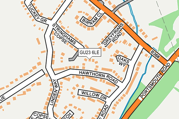 GU23 6LE map - OS OpenMap – Local (Ordnance Survey)