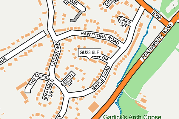 GU23 6LF map - OS OpenMap – Local (Ordnance Survey)