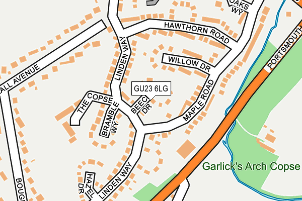 GU23 6LG map - OS OpenMap – Local (Ordnance Survey)
