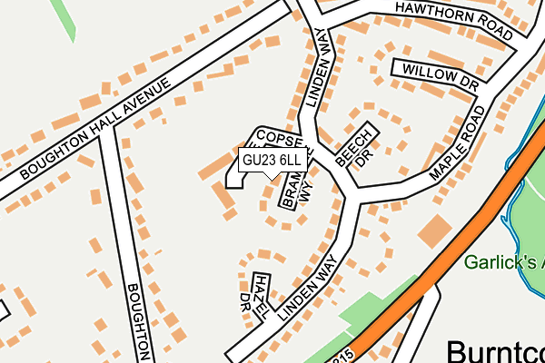 GU23 6LL map - OS OpenMap – Local (Ordnance Survey)