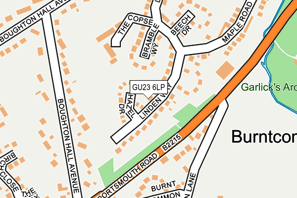 GU23 6LP map - OS OpenMap – Local (Ordnance Survey)