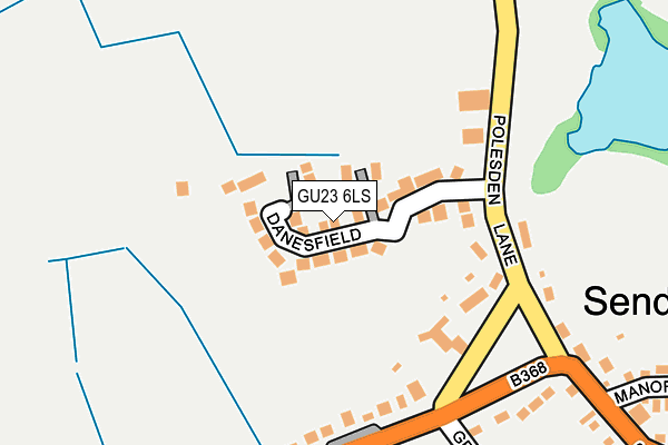 GU23 6LS map - OS OpenMap – Local (Ordnance Survey)