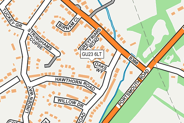 GU23 6LT map - OS OpenMap – Local (Ordnance Survey)