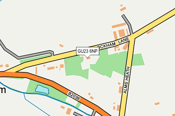 GU23 6NP map - OS OpenMap – Local (Ordnance Survey)