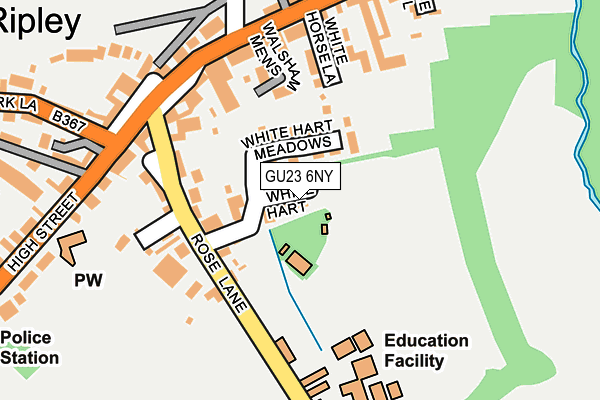 GU23 6NY map - OS OpenMap – Local (Ordnance Survey)