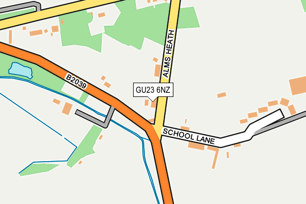 GU23 6NZ map - OS OpenMap – Local (Ordnance Survey)
