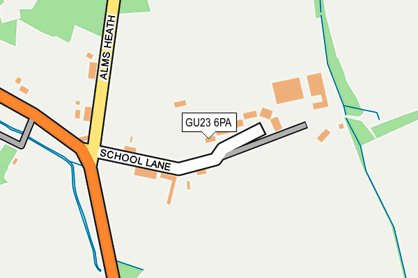 GU23 6PA map - OS OpenMap – Local (Ordnance Survey)