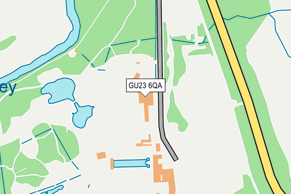 GU23 6QA map - OS OpenMap – Local (Ordnance Survey)