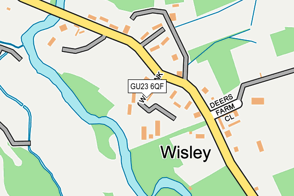 GU23 6QF map - OS OpenMap – Local (Ordnance Survey)