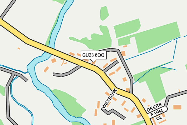 GU23 6QQ map - OS OpenMap – Local (Ordnance Survey)