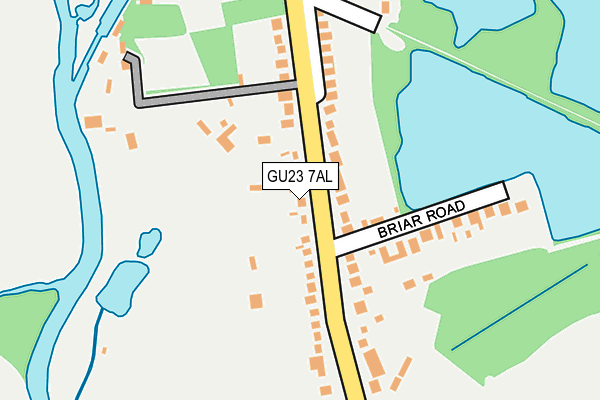 GU23 7AL map - OS OpenMap – Local (Ordnance Survey)