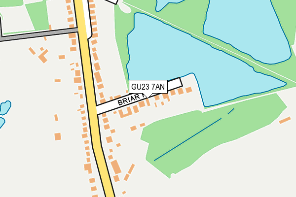 GU23 7AN map - OS OpenMap – Local (Ordnance Survey)