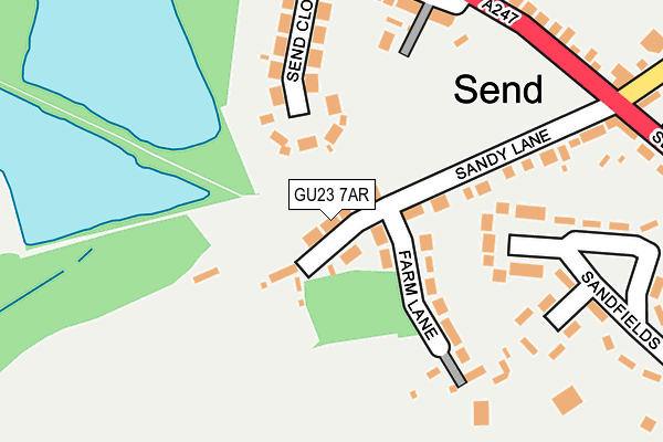 GU23 7AR map - OS OpenMap – Local (Ordnance Survey)
