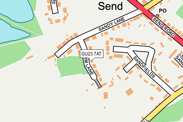 GU23 7AT map - OS OpenMap – Local (Ordnance Survey)