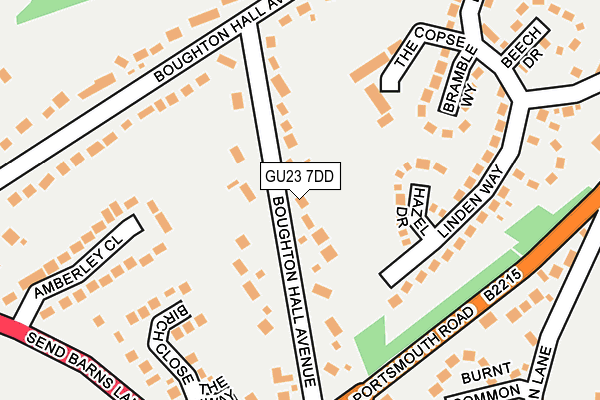 GU23 7DD map - OS OpenMap – Local (Ordnance Survey)