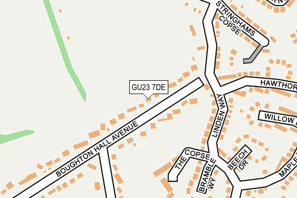 GU23 7DE map - OS OpenMap – Local (Ordnance Survey)