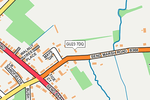 GU23 7DQ map - OS OpenMap – Local (Ordnance Survey)