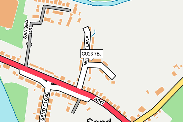 GU23 7EJ map - OS OpenMap – Local (Ordnance Survey)