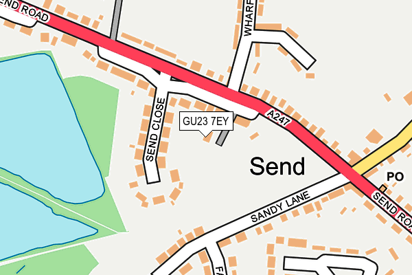 GU23 7EY map - OS OpenMap – Local (Ordnance Survey)