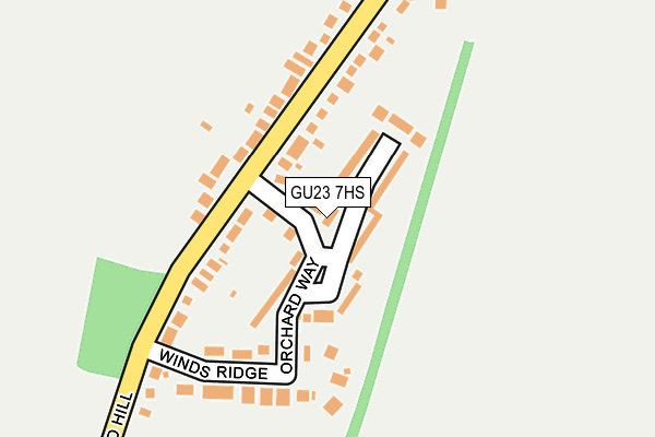 GU23 7HS map - OS OpenMap – Local (Ordnance Survey)