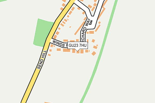 GU23 7HU map - OS OpenMap – Local (Ordnance Survey)