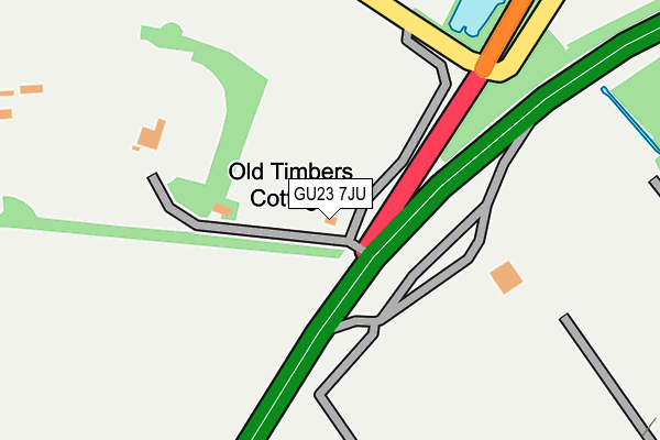 GU23 7JU map - OS OpenMap – Local (Ordnance Survey)