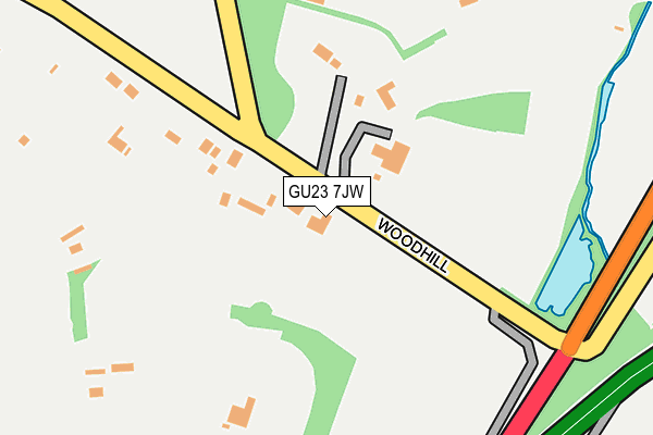 GU23 7JW map - OS OpenMap – Local (Ordnance Survey)