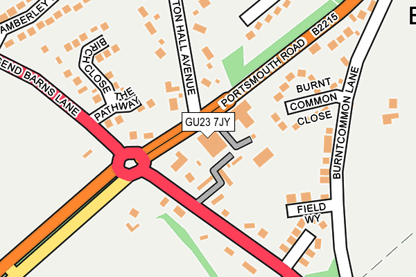 GU23 7JY map - OS OpenMap – Local (Ordnance Survey)