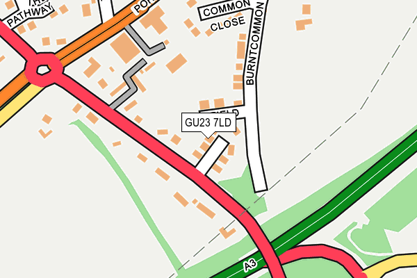 GU23 7LD map - OS OpenMap – Local (Ordnance Survey)