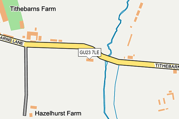 GU23 7LE map - OS OpenMap – Local (Ordnance Survey)