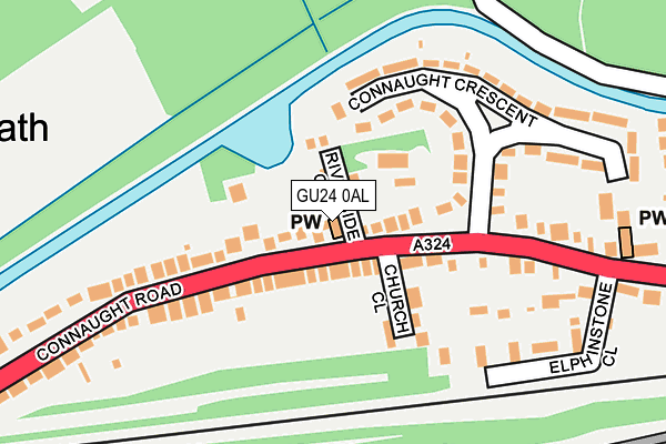 GU24 0AL map - OS OpenMap – Local (Ordnance Survey)