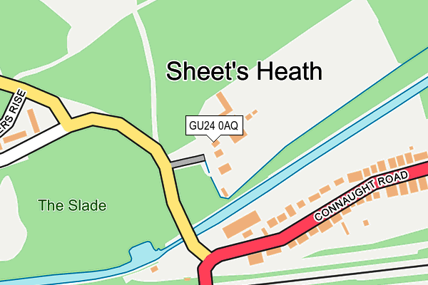 GU24 0AQ map - OS OpenMap – Local (Ordnance Survey)