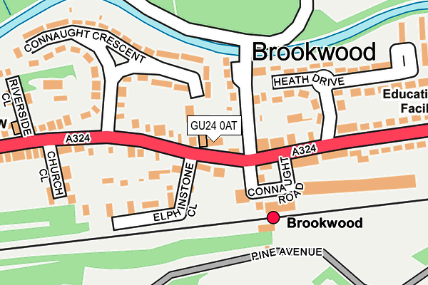 Map of PIZZA PLUS (BROOKWOOD) LTD at local scale