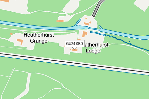 GU24 0BD map - OS OpenMap – Local (Ordnance Survey)