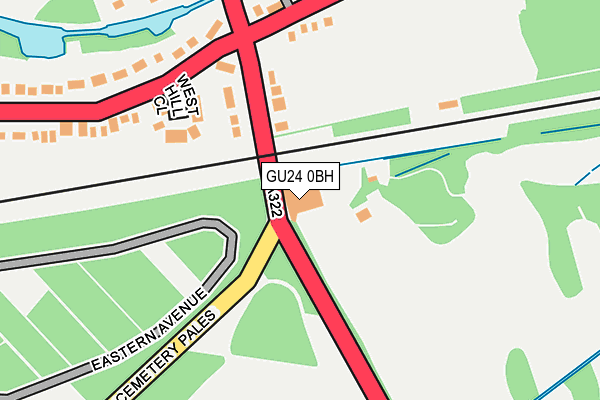 GU24 0BH map - OS OpenMap – Local (Ordnance Survey)