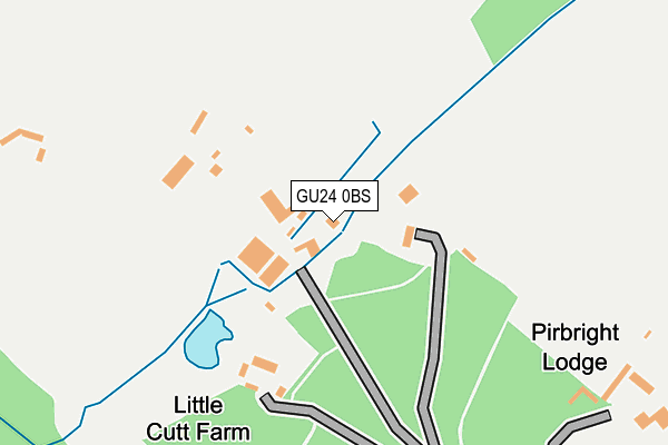 GU24 0BS map - OS OpenMap – Local (Ordnance Survey)