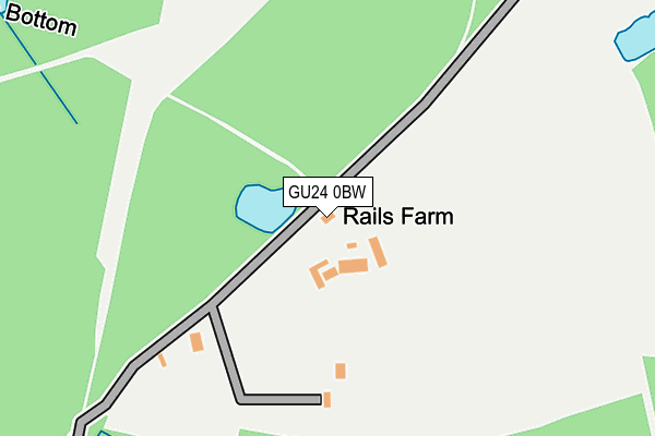 GU24 0BW map - OS OpenMap – Local (Ordnance Survey)