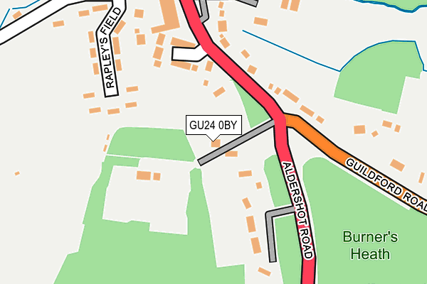 GU24 0BY map - OS OpenMap – Local (Ordnance Survey)