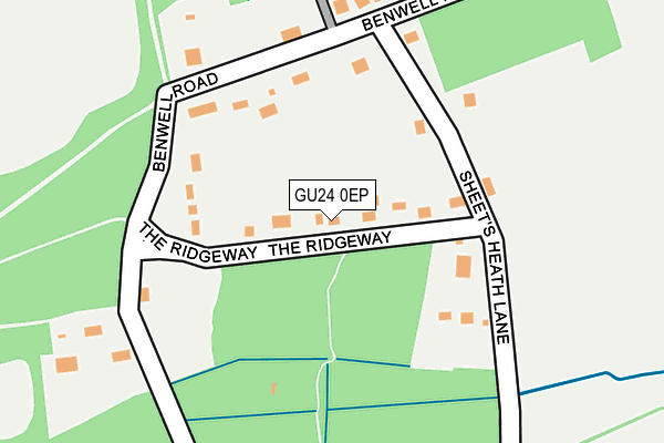 GU24 0EP map - OS OpenMap – Local (Ordnance Survey)
