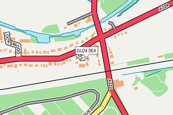 GU24 0EX map - OS OpenMap – Local (Ordnance Survey)