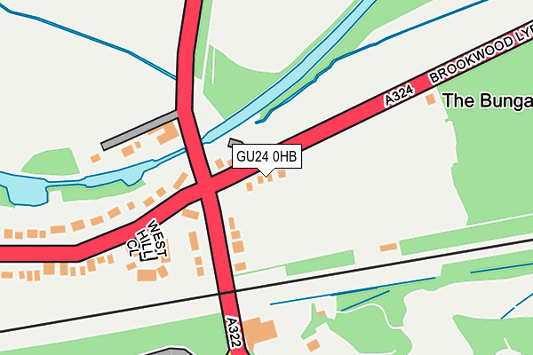 GU24 0HB map - OS OpenMap – Local (Ordnance Survey)