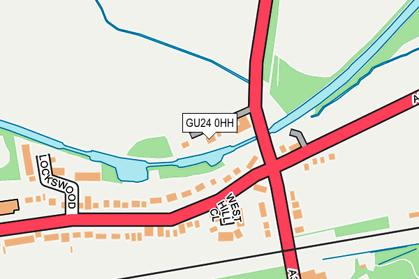 GU24 0HH map - OS OpenMap – Local (Ordnance Survey)