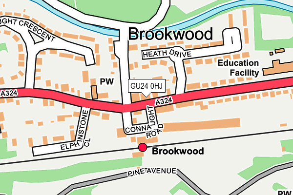 Map of BROOKWOOD BAKERIES LIMITED at local scale
